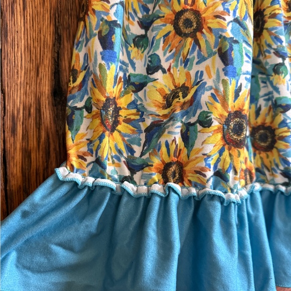 Sunflower Delight Kids Dress - Picture 4 of 7